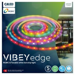 Calex Vibey Edge Mains-Powered Led Rgb & Tunable White Strip Light Ip20 1500Lm (L)5M - thumbnail 2