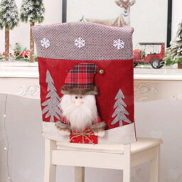 Amorly Set Of 4 Plush Stuffed Santa Claus Christmas Chair Back Covers, Soft Slipcovers For Dining Chairs For Christmas Home Decorations - thumbnail 6