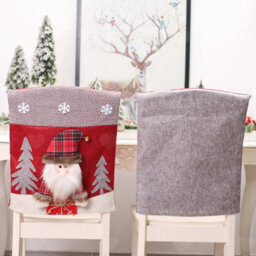 Amorly Set Of 4 Plush Stuffed Santa Claus Christmas Chair Back Covers, Soft Slipcovers For Dining Chairs For Christmas Home Decorations - thumbnail 7