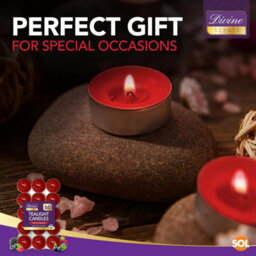 SOL 60Pk Tea Light Candles Fresh Berries 3.5 Hour Burn Time Scented Tea Lights Long Lasting Ideal For Home Relaxation Dinners Weddings - thumbnail 7