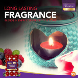 SOL 60Pk Tea Light Candles Fresh Berries 3.5 Hour Burn Time Scented Tea Lights Long Lasting Ideal For Home Relaxation Dinners Weddings - thumbnail 6