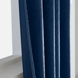 Luxury Living Temple Velvet Ring Top Curtains Navy - thumbnail 7