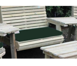 Buttercup Farm Waterproof Seat Pads - Double Green Cushion - Outdoor Cushion For Garden Furniture