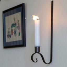 Wholesome Home 2 Pcs Candle Sconce Holder, Metal Iron Wall, Dark Brown, Candle Sconce Hanging Wall Candle Holder L Shape, Wall Candle Holder