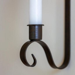 Wholesome Home 2 Pcs Candle Sconce Holder, Metal Iron Wall, Dark Brown, Candle Sconce Hanging Wall Candle Holder L Shape, Wall Candle Holder - thumbnail 2
