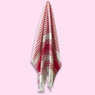 Serenityy Hamman Spa Towel Sunset Pink 90X170Cm - 100% Cotton Hammam Towel - image 1