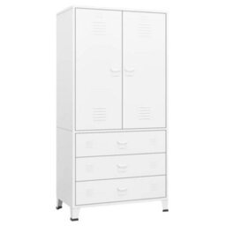 Walplus Industrial Wardrobe White 90X50X180 Cm Metal - thumbnail 2
