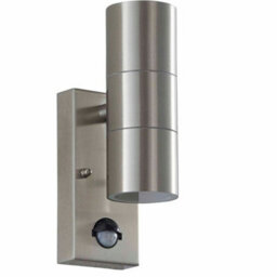 2 Pack Ip44 Outdoor Accent Light & Pir Gu10 Stainless Steel Up & Down Wall Lamp - thumbnail 5