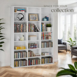 Tectake Shelves Stevie - 21 Compartments, Height-Adjustable, Removable Shelves  - White Matt - thumbnail 7