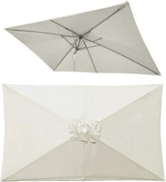 White 2.1X1.4M Rectangular Parasol Canopy Waterproof - thumbnail 5