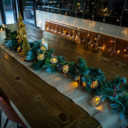 Valuelights Wooden Disk Stars And Reindeers White Indoor String Lights - thumbnail 4
