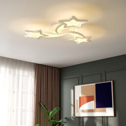 Living And Home 3 Head Childlike Shooting Stars Led Low Energy Flush Mount Ceiling Light Cartoon Decor Dimmable - thumbnail 3