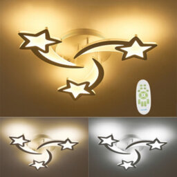 Living And Home 3 Head Childlike Shooting Stars Led Low Energy Flush Mount Ceiling Light Cartoon Decor Dimmable - thumbnail 4