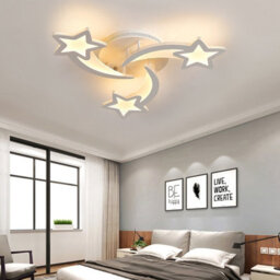 Living And Home 3 Head Childlike Shooting Stars Led Low Energy Flush Mount Ceiling Light Cartoon Decor Dimmable - thumbnail 1