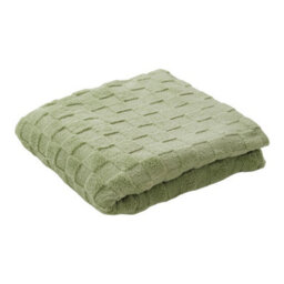 Thehotsale Warm Fluffy Comfortable Coral Fleece Waffle Checkered Reversible Throw Blanket Green 150Cm W X 200Cm D - thumbnail 1