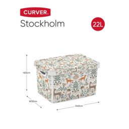 Curver Stockholm Christmas Cottage Christmas Storage Box (L) 400mm X (W) 300mm - White - thumbnail 3