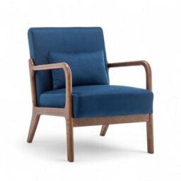 Velvet Blue Hertford Accent Chair - thumbnail 4