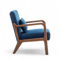 Velvet Blue Hertford Accent Chair - thumbnail 6