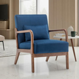 Velvet Blue Hertford Accent Chair - thumbnail 2