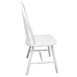 Berkfield Dining Chairs 4 Pcs White Solid Rubber Wood - thumbnail 5