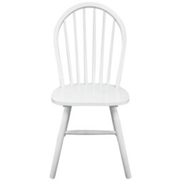 Berkfield Dining Chairs 4 Pcs White Solid Rubber Wood - thumbnail 3