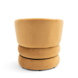 Accent Swivel Chair In Gold Velvet Fabric - thumbnail 7