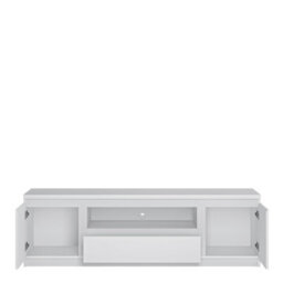Furniture To Go Fribo 2 Door 1 Drawer 166 Cm Wide Tv Cabinet In White - thumbnail 3