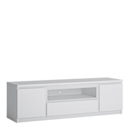 Furniture To Go Fribo 2 Door 1 Drawer 166 Cm Wide Tv Cabinet In White - thumbnail 1