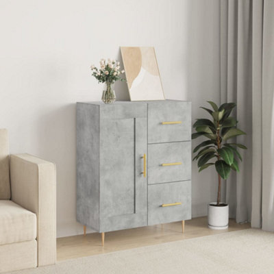 Berkfield Sideboard Concrete Grey 69.5X34X90 Cm Engineered Wood - image 1