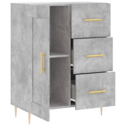 Berkfield Sideboard Concrete Grey 69.5X34X90 Cm Engineered Wood - thumbnail 6