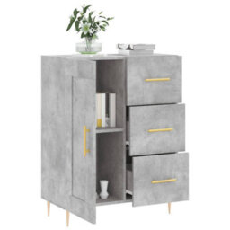 Berkfield Sideboard Concrete Grey 69.5X34X90 Cm Engineered Wood - thumbnail 4