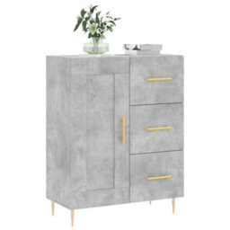 Berkfield Sideboard Concrete Grey 69.5X34X90 Cm Engineered Wood - thumbnail 3