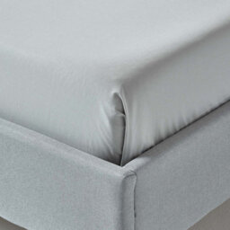 Homescapes Silver Grey Egyptian Cotton Flat Sheet 200 Tc, Single - thumbnail 3