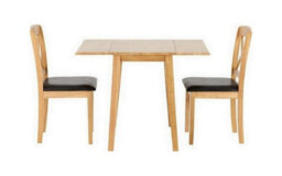 Seconique Mason Oak Varnish Brown Drop Leaf Dining Set 2 Chairs - thumbnail 5