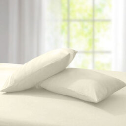 Ameha Bedding Pillowcase-Plain Dyed Cream Breathable Envelope Durable Pillow Cover 2 Pair (50 X 75 Cm) Pillow Covers - thumbnail 7