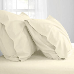 Ameha Bedding Pillowcase-Plain Dyed Cream Breathable Envelope Durable Pillow Cover 2 Pair (50 X 75 Cm) Pillow Covers - thumbnail 6