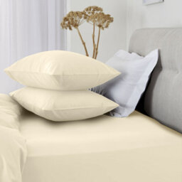 Ameha Bedding Pillowcase-Plain Dyed Cream Breathable Envelope Durable Pillow Cover 2 Pair (50 X 75 Cm) Pillow Covers - thumbnail 8