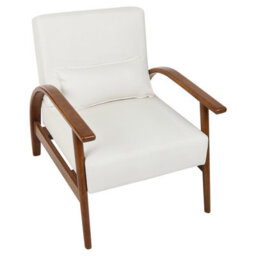 Beliani Armchair Skara Faux Leather Off-White - thumbnail 6