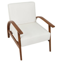 Beliani Armchair Skara Faux Leather Off-White - thumbnail 7