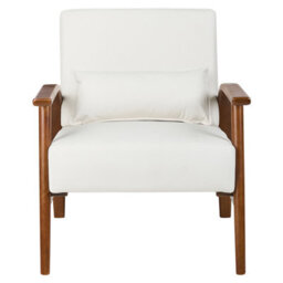 Beliani Armchair Skara Faux Leather Off-White - thumbnail 4