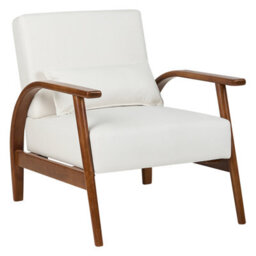 Beliani Armchair Skara Faux Leather Off-White