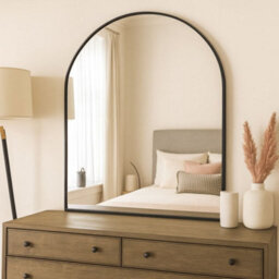 Jōbū Jobu Home - Akiko - Black Metal Arched Mirror - 120Cm X 95Cm - thumbnail 3
