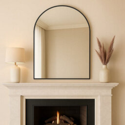 Jōbū Jobu Home - Akiko - Black Metal Arched Mirror - 120Cm X 95Cm - thumbnail 2