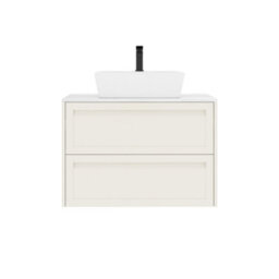 Royal Bathrooms Royal Bathroom Elmore 800mm Classic White Wall Mounted Countertop Bathroom Vanity Unit 2 Drawer With Cube Basin - thumbnail 7