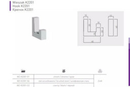 B2C Coat Hat Hooks Twin Robe Door Dress Bathroom Towel Bag Wall Hanger Brushed Steel Wz-K2201 - thumbnail 5