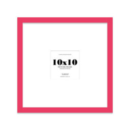 "10X10"" Bright Pink Picture Frame - 10X10"" Square Frame With 6X6"" Mount For 10X10""/6X6"" Pictures Art Deco Style Room Decor, 1 Pack" - thumbnail 1