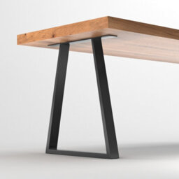 Darphe Set Of 2 Industrial Black Metal Table Legs For Home And Office, 70Cm L X 90Cm H - thumbnail 2