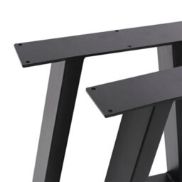 Darphe Set Of 2 Industrial Black Metal Table Legs For Home And Office, 70Cm L X 90Cm H - thumbnail 3