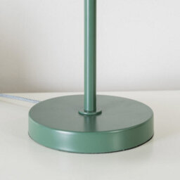 Valuelights Stassi Forest Green Single Stem Bedside Table Lamp With Dome Lampshade For Living Room Bedroom Office Light - thumbnail 3