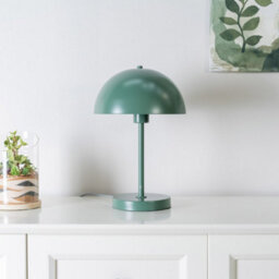 Valuelights Stassi Forest Green Single Stem Bedside Table Lamp With Dome Lampshade For Living Room Bedroom Office Light - thumbnail 5